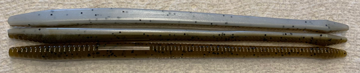 Ktrick Worm Color 039 Green Pumpkin Shad